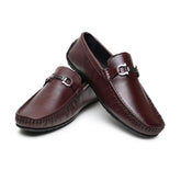 Hayes London | Belfort Driving Loafers – Brown Plain Genuine Leather Men’s Shoes